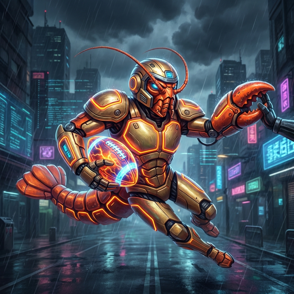 Cyberpunk Lobster Mascot
